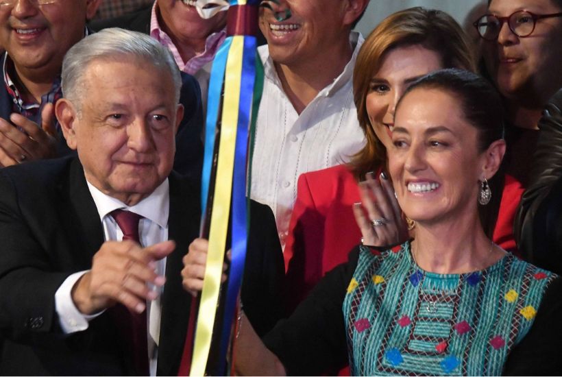 El presidente Andrés Manuel López Obrador y Claudia Sheinbaum el 7 de septiembre de 2023