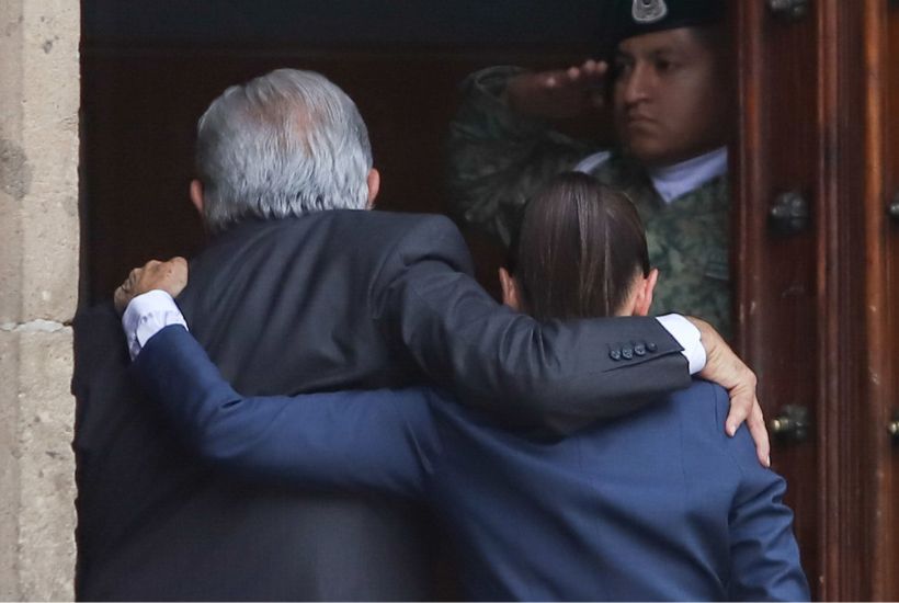 Andrés Manuel López Obrador y Claudia Sheinbaum en Palacio Nacional Foto: Cuartoscuro