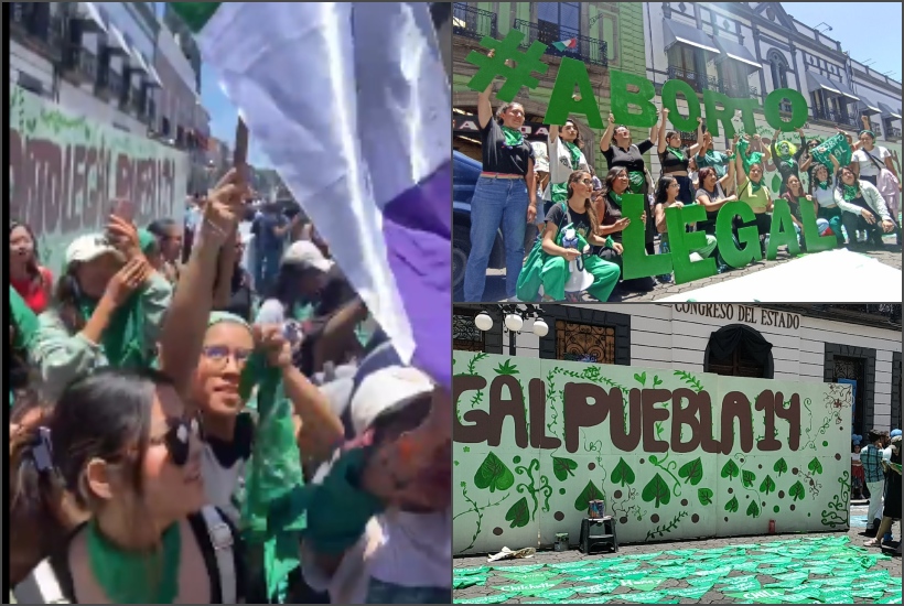 Colectivas celebran aprobación del aborto legal en Puebla.