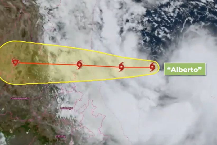 La tormenta tropical Alberto podría tocar tierra hoy por la noche. Foto SMN