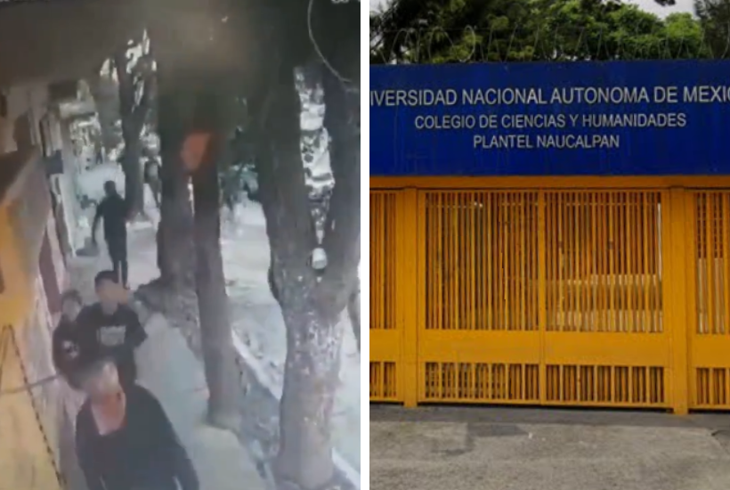 Porros del CCH Naucalpan se enfrentaron a estudiantes del Colegio de Bachilleres Plantel 5
