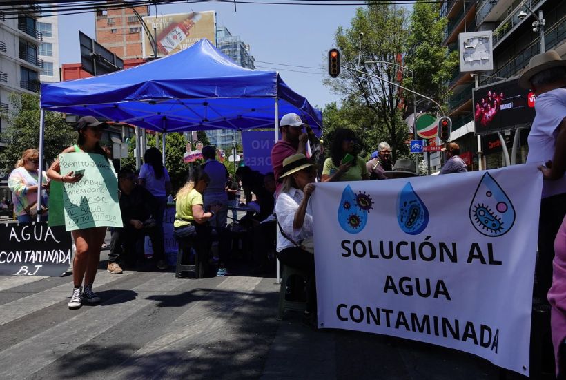 Protestas por agua contaminada en la alcaldía Benito Juárez.