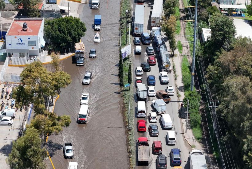 calle inundada