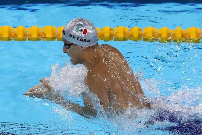 El atleta orginario de Coahuila, arrancó en el carril cuatro.